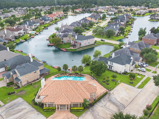 11938 Galentine Pt, Cypress, TX 77429 - aerial perspective of suburban area with a large body of water