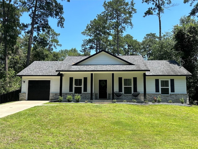 23918 Overcup Dr, Spring, TX 77389 - view of front of property with roof with shingles, a porch, brick siding, and an attached garage