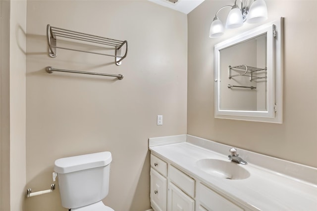 3203 Sycamore Springs Dr, Kingwood, TX 77339 - bathroom featuring vanity and a chandelier