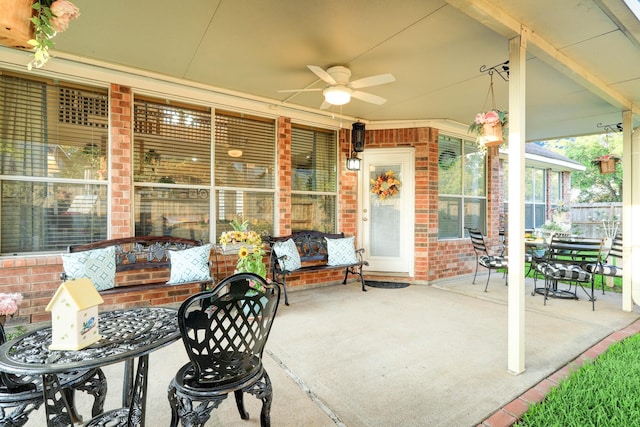 4714 Schiller Park Ln, Sugar Land, TX 77479 - view of patio featuring ceiling fan