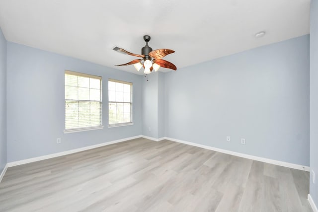 6803 Chapelfield Ln, Houston, TX 77049 - unfurnished room featuring light wood finished floors and a ceiling fan