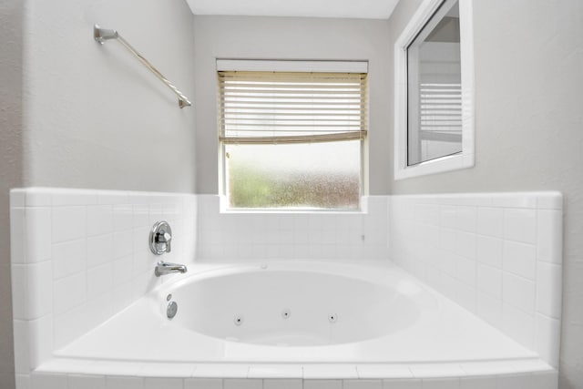 6803 Chapelfield Ln, Houston, TX 77049 - full bathroom with a tub with jets and healthy amount of natural light