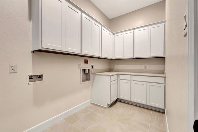 1939 Heather Canyon Dr, Pearland, TX 77089 - laundry room with cabinet space, washer hookup, and hookup for an electric dryer