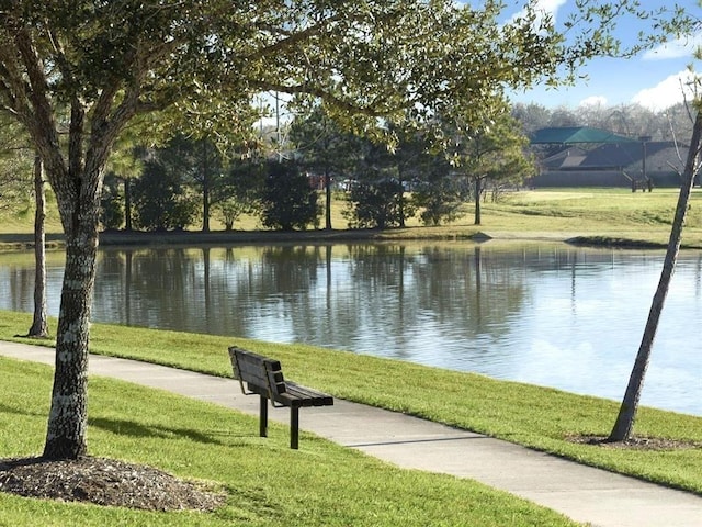 1939 Heather Canyon Dr, Pearland, TX 77089 - view of home's community featuring a lawn and a water view