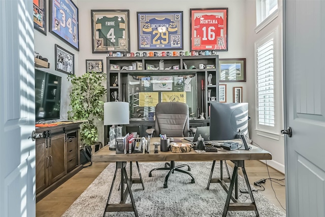 1939 Heather Canyon Dr, Pearland, TX 77089 - office space featuring wood finished floors