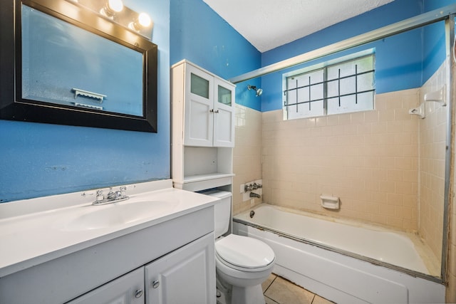 11302 Murr Way, Houston, TX 77048 - bathroom with vanity, bathing tub / shower combination, and tile patterned floors