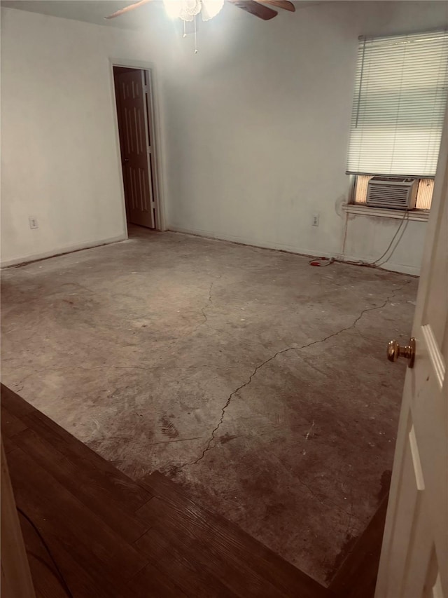 7350 Hurtgen Forest Rd, Houston, TX 77033 - spare room featuring ceiling fan and concrete flooring