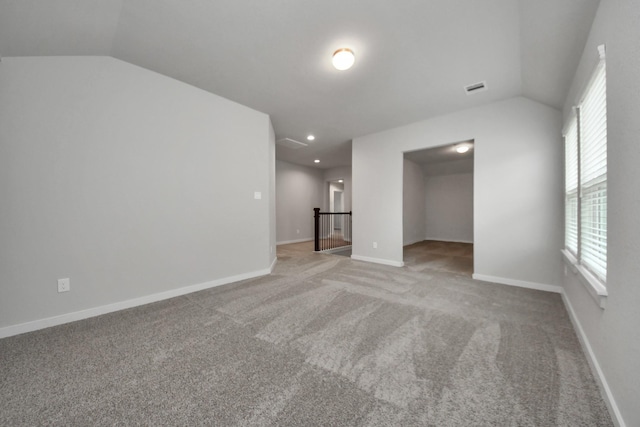 15819 Walnut Leaf Ln, Cypress, TX 77429 - spare room featuring lofted ceiling, carpet flooring, and recessed lighting