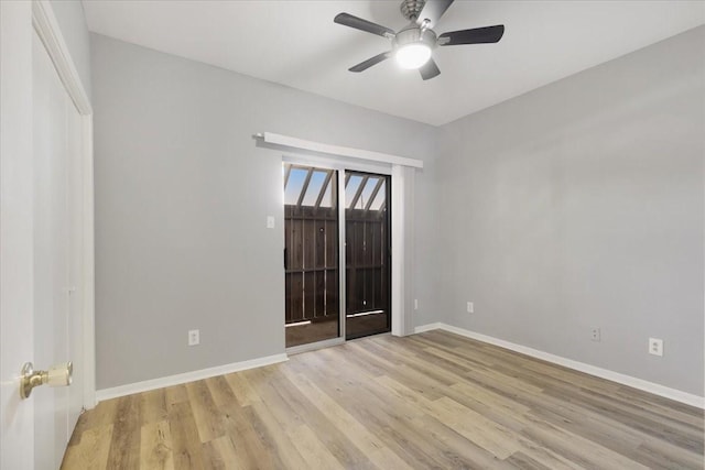 4747 Nasa Pkwy Unit 110, Seabrook, TX 77586 - empty room featuring light wood finished floors and ceiling fan