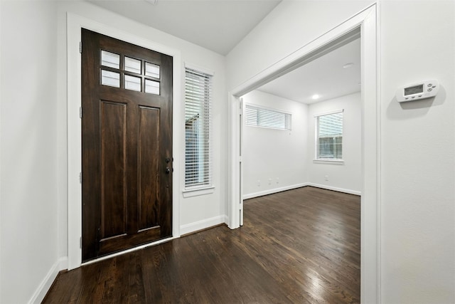 4106 Schuler St, Houston, TX 77007 - foyer with dark wood-style floors and baseboards