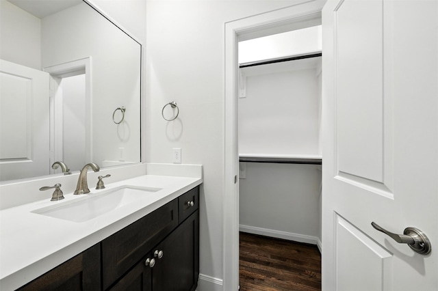 4106 Schuler St, Houston, TX 77007 - bathroom with wood finished floors and vanity