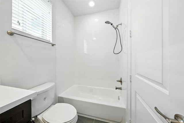 4106 Schuler St, Houston, TX 77007 - full bathroom featuring shower / bathtub combination, vanity, and recessed lighting