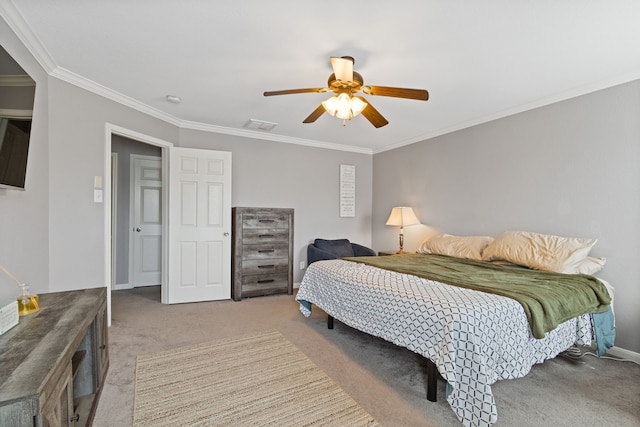 29406 Legends Stone Dr, Spring, TX 77386 - carpeted bedroom featuring crown molding and a ceiling fan