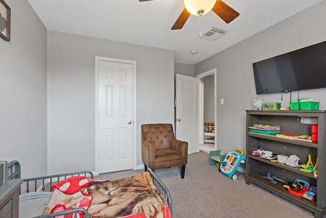29406 Legends Stone Dr, Spring, TX 77386 - bedroom featuring carpet floors and a ceiling fan