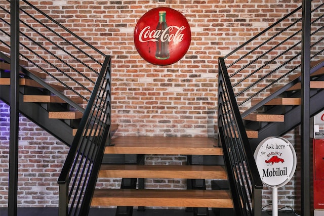 1435 Fm 1463rd Rd Unit C14, Katy, TX 77494 - staircase featuring brick wall