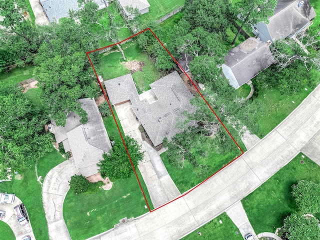 510 Shenandoah Dr, Shenandoah, TX 77381 - view of property location with property boundaries highlighted