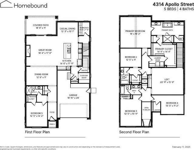 4314 Apollo St, Houston, TX 77018 - view of floor plan / room layout