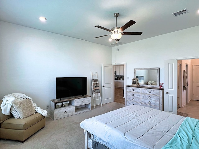 19022 Palizzi Ridge Ln, New Caney, TX 77357 - bedroom featuring carpet flooring and a ceiling fan