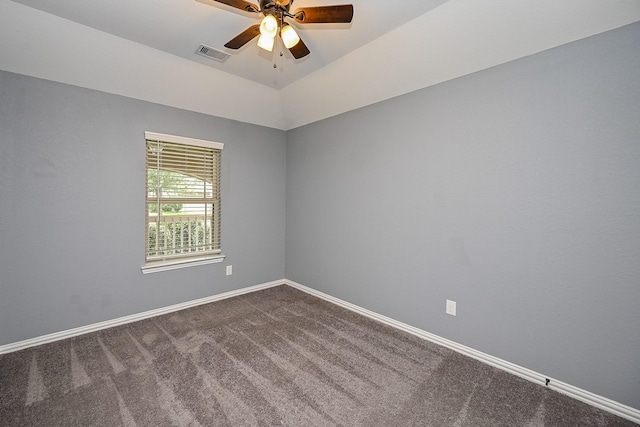 23014 Indigo Prairie Ln, Katy, TX 77493 - spare room with a ceiling fan and dark colored carpet