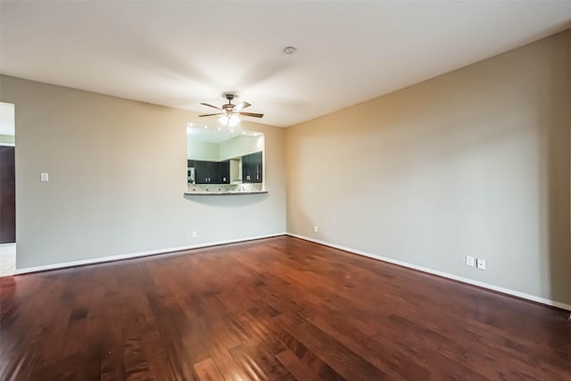 15 Greenway Plz Unit 5C, Houston, TX 77046 - spare room with ceiling fan and wood finished floors