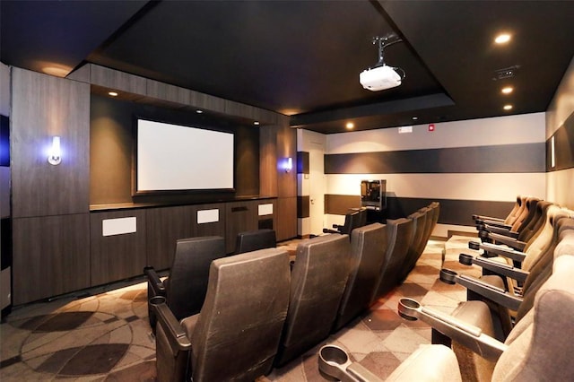 1901 Post Oak Unit 302, Houston, TX 77056 - home theater room featuring recessed lighting