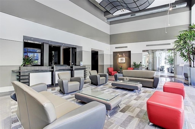 1901 Post Oak Unit 302, Houston, TX 77056 - community lobby with a high ceiling