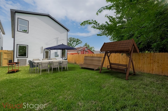 2420 Dalview St, Houston, TX 77091 - back of house featuring a fenced backyard and a playground