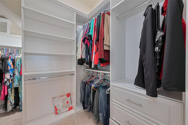 10434 Lake Of The Ozarks Dr, Humble, TX 77396 - walk in closet featuring light carpet