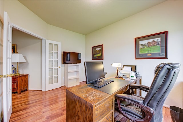 19238 Ashford Square St, Tomball, TX 77375 - office area with french doors and wood finished floors