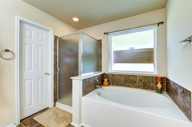 19238 Ashford Square St, Tomball, TX 77375 - full bath with a garden tub and a stall shower