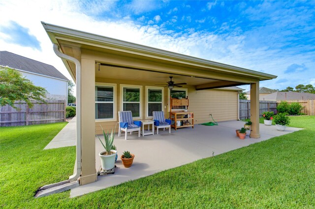 19238 Ashford Square St, Tomball, TX 77375 - view of patio with a ceiling fan