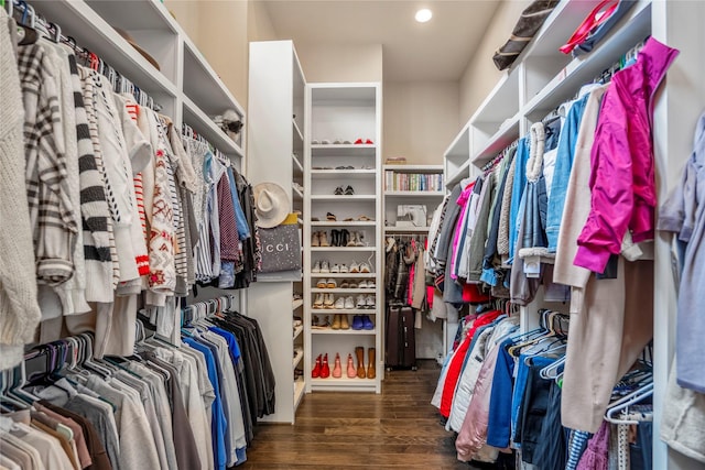27 S Glenwild Cir, The Woodlands, TX 77389 - walk in closet with wood finished floors