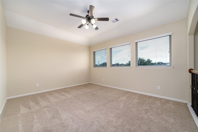 19503 S Coral Honeysuckle Loop, Cypress, TX 77433 - spare room featuring light carpet and ceiling fan