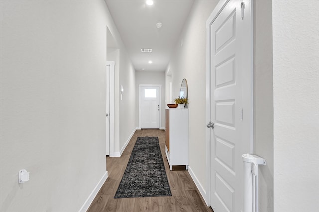 225 Big Spring Dr, Anahuac, TX 77514 - hall with wood finished floors and recessed lighting
