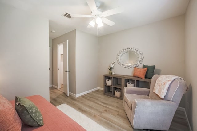 22002 Silver Lode Dr, Katy, TX 77450 - bedroom with light wood-type flooring and a ceiling fan