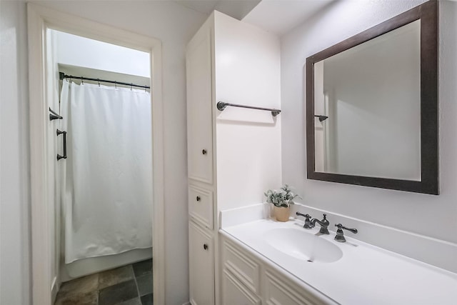 1711 Earl Of Dunmore St, Katy, TX 77449 - bathroom with vanity and a shower with shower curtain