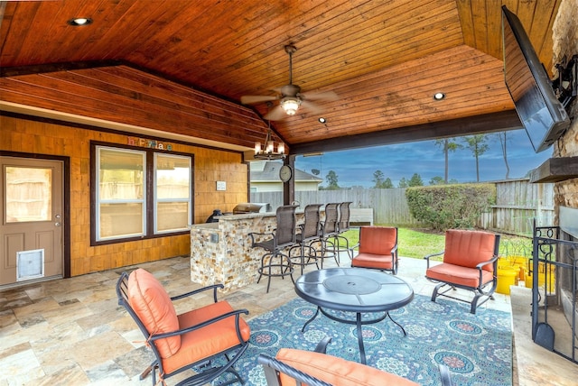 11443 Northam Dr, Tomball, TX 77375 - view of patio / terrace with a ceiling fan