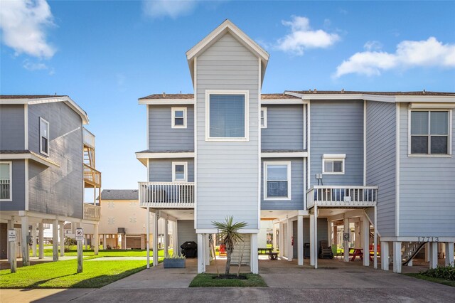17711 Termini San Luis Pass Rd, Galveston, TX 77554 - view of front facade with a carport