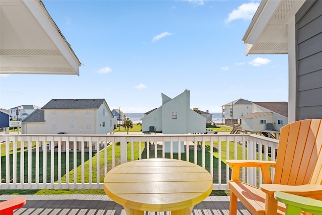 17711 Termini San Luis Pass Rd, Galveston, TX 77554 - view of wooden balcony featuring a residential view and a wooden deck