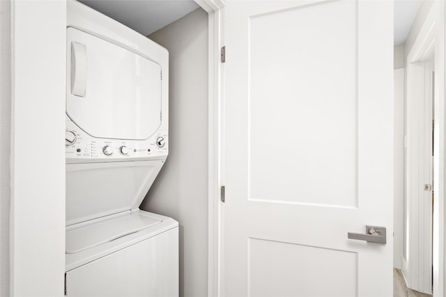 17711 Termini San Luis Pass Rd, Galveston, TX 77554 - laundry room with stacked washer / drying machine