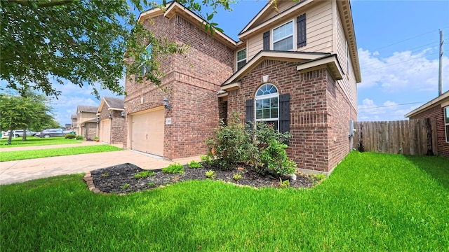 1855 Garnet Breeze Dr, Rosharon, TX 77583 - traditional home featuring brick siding, concrete driveway, and an attached garage