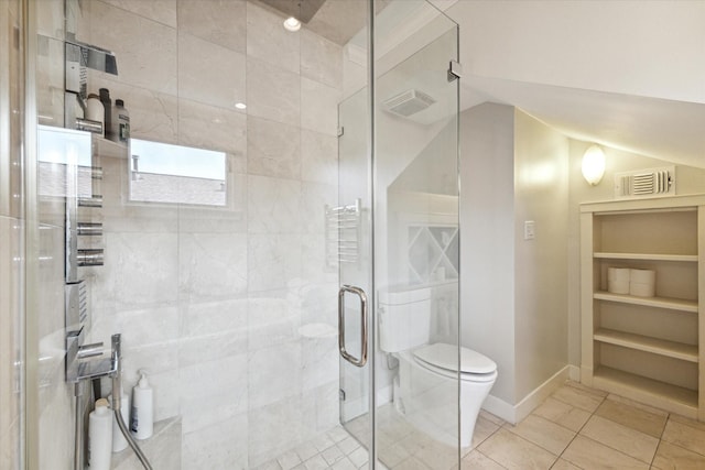 3404 Audubon Pl, Houston, TX 77006 - bathroom featuring a shower stall and a towel warmer