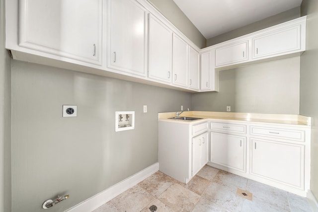 2217 Dunraven Ln, Houston, TX 77019 - laundry room with washer hookup, gas dryer hookup, electric dryer hookup, and cabinet space