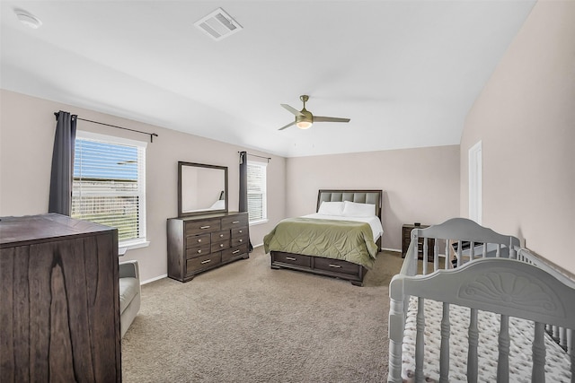 4310 Fornari Ln, Katy, TX 77449 - carpeted bedroom with multiple windows and ceiling fan