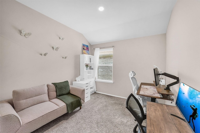 4310 Fornari Ln, Katy, TX 77449 - office with lofted ceiling and carpet