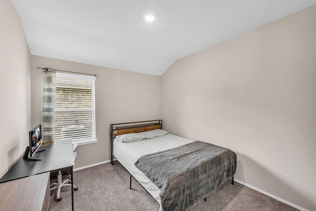 4310 Fornari Ln, Katy, TX 77449 - carpeted bedroom with lofted ceiling and an office area