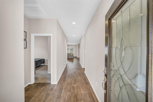 4310 Fornari Ln, Katy, TX 77449 - corridor featuring wood finished floors and recessed lighting