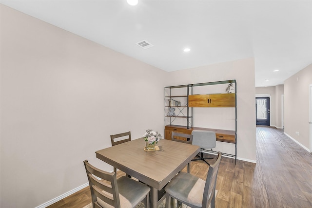 4310 Fornari Ln, Katy, TX 77449 - dining area featuring wood finished floors and recessed lighting