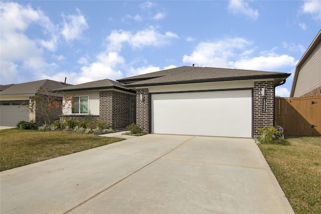13333 Diamond Reef Ln, Texas City, TX 77568 - ranch-style house featuring brick siding, concrete driveway, and an attached garage