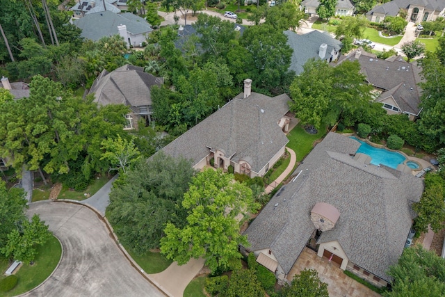102 W Racing Cloud Ct, The Woodlands, TX 77381 - aerial view of property and surrounding area with nearby suburban area